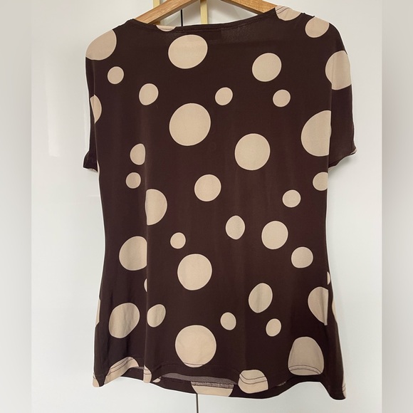 Lori M Brown Polka Dot Top size XL - Picture 2 of 3